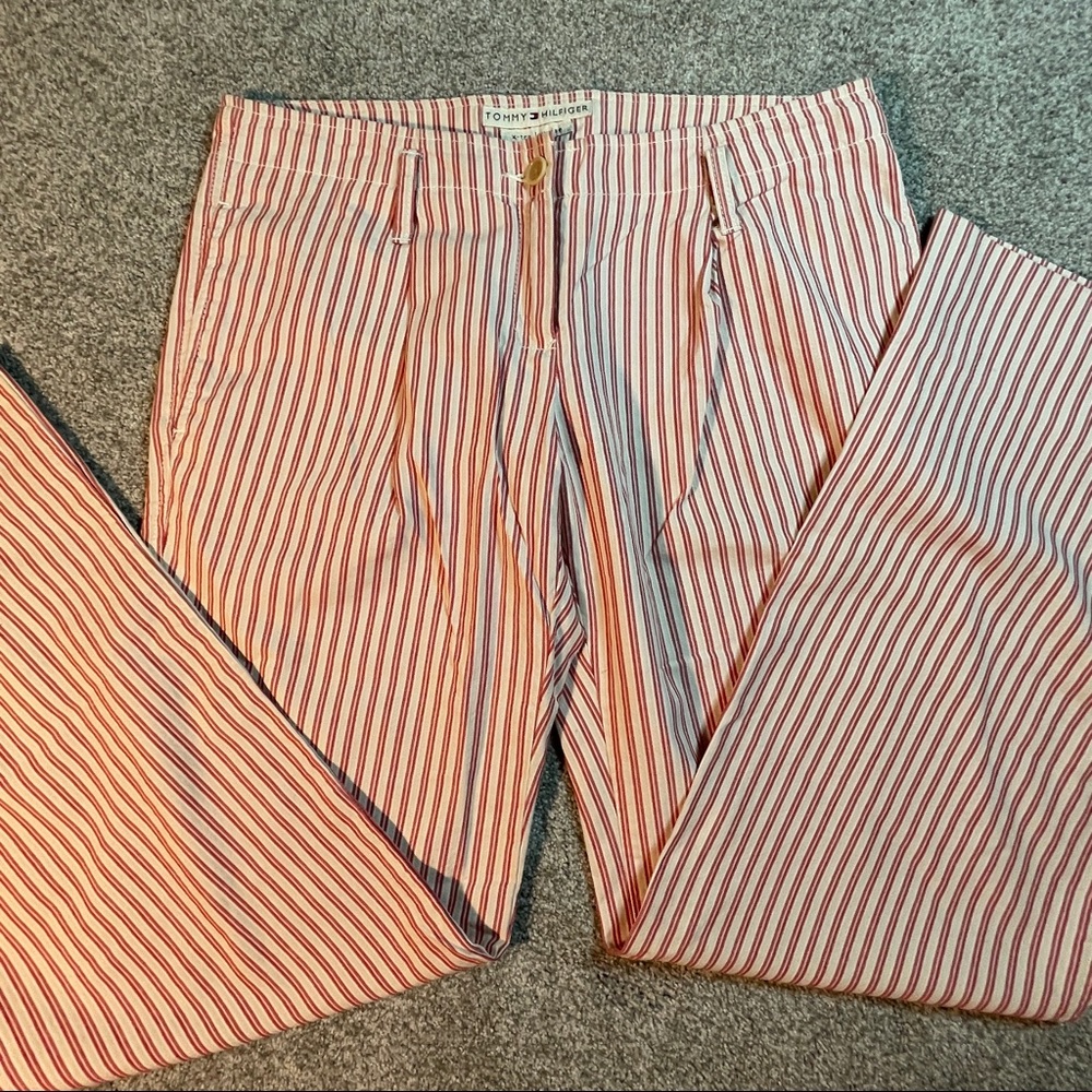 Tommy Hilfiger X-tra Lowrise Red Striped Pants Size 8